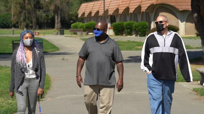 Solano County students walking on campus