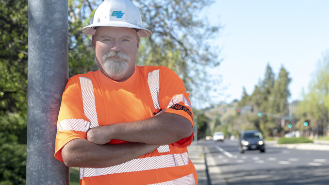 Man at work for CalTrans