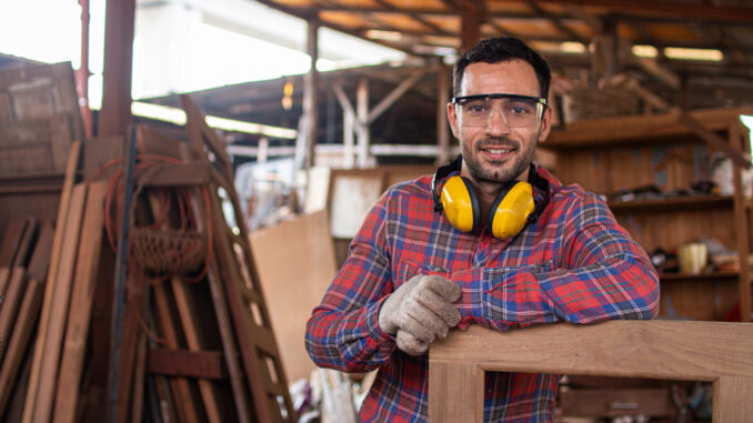 A man in the carpentry trade