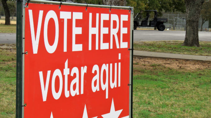 Voter sign