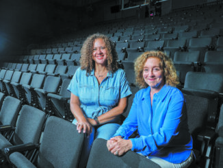 Jacole Kitchen, left, and Debby Buchholz at the La Jolla Playhouse theater on the U.C.S.D. campus