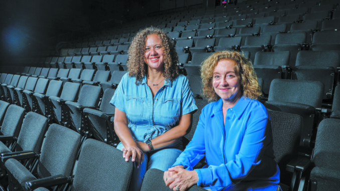 Jacole Kitchen, left, and Debby Buchholz at the La Jolla Playhouse theater on the U.C.S.D. campus