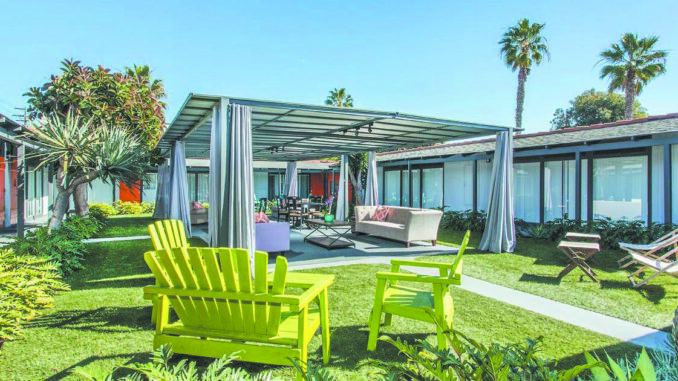 A photo of the courtyard of the Solara Mental Health building